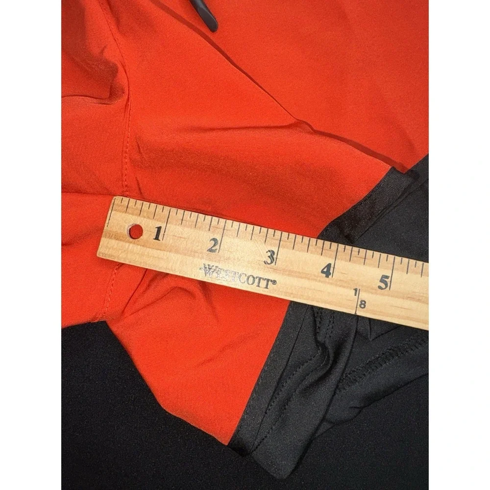 KEFR Traimng Mens 2-in-1 Athletic Shorts Red Black Built-in Liner Size XL 27x4